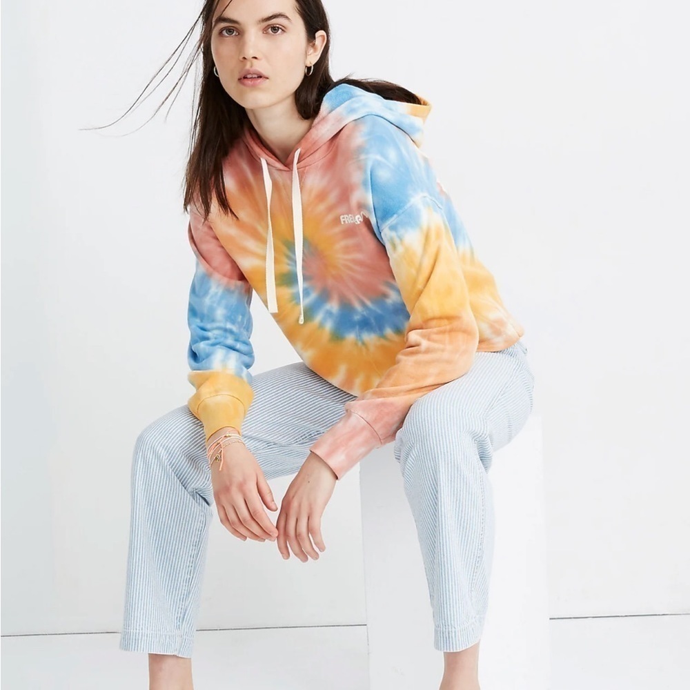 Madewell x Free & Easy® Tie-Dye Cropped Hoodie Sweatshirt